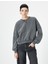 Bisiklet Yaka Sweatshirt Soluk Efektli Standart Kesim 3