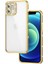 Apple iPhone 12 - Uyumlu Kamera Korumalı Taşlı Mina Kapak-Gold 1
