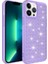 Apple iPhone 13 Pro Max - Uyumlu Airbagli Parlak Tasarımlı Snow Kapak-Mor 1