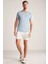Bisiklet Yaka Açık Mavi Basic T-Shirt 1