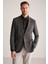 Keten-Yün Karışım Siyah Yazlık Blazer Ceket 4