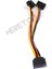 90 Derece Sata Güç 15PIN Y Splitter Kablo Adaptörü Erkek - Dişi HDD Sabit Disk Için 20 cm (Yurt Dışından) 1