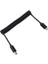 Spiral Sarmal Mikro USB B 5pin M - Mini USB B 5pin Erkek Adaptör Adaptör Kablosu 1m 3ft (Yurt Dışından) 3