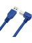 2.5 M USB 3.0 Tip A Erkek - B Erkek 90 Derece Açı Veri Adaptörü Kablosu Yazıcı Sabit Disk Yerleştirme Istasyonu Korumalı Mavi (Yurt Dışından) 3