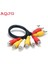 Yeni Sıcak 3 Rca Erkek 6 Rca Dişi Fiş Splitter Ses Tv DVD Video Adaptörü Av Kablosu 3 Rca Erkek 6 Rca Dişi Fiş Aqjg (Yurt Dışından) 3