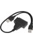 Sata Çift Usb3.0 2.0 Powered Sata 22 Pin Sabit Disk USB 3.0 Kablosu Harici 2.5 Inç Sata HDD SSD Için Yüksek Hızlı Adaptör Kablosu (Yurt Dışından) 1