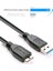 30 cm Siyah Mini Taşınabilir USB 3.0 Erkek A'dan Mikro B'ye Veri Kablosu Kablosu Kurşun Tel Harici Sabit Disk Disk (Yurt Dışından) 5