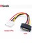 Rgeek 15 Pin Seri Sata Erkek - Molex Lp4 Dişi Güç Kablosu 15CM(6INCH) (Yurt Dışından) 2