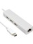 Macbook ve Chromebook Için Ethernet Ağ Lan Adaptörlü USB 3.1 Tip C Usb-C Çoklu 3 Bağlantı Noktalı Hub (Yurt Dışından) 3