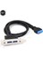 50 cm Pc Anakart 20 Pin Çift USB 3.0 Bağlantı Noktaları Ekspres Kablo Anakart 2 Usb3.0 Panel Braketi Uzatma Kablosu (Yurt Dışından) 2
