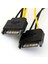 1x Çift Sata 15 Pin Erkek Pcı-E Express 6 + 2 Pin 8pin Dişi Video Güç Konektörü Adaptörü Y Splitter Kablosu 20 cm (Yurt Dışından) 5