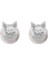 Siyah Pırlanta Taşlı Inci Kedi Küpe 0402E0018 2