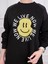 Smile Baskılı Siyah Sweatshirt 2