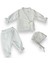 Tekno Trust Dokuma Hastane Çıkış Setleri Müslin Kumaş Fisto Detaylı 3'lü Set Yenidoğan Bebek Kıyafetleri %100 P 1
