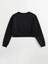 Kadın Mountain Baskılı Crop Içi Polarlı Oversize Sweatshirt 2