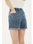 Fashion Friends Pamuklu Yüksek Bel Rahat Kesim Denim Short Bayan Short 24Y0584K1 3