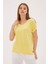 Regular Fit V Yaka Örme T Shirt Kadın T Shirt 24Y0541K1 3
