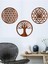 3 Yaşam Çiçeği Sri Yantra ve Torus 3'lü Set Kahverengi 1