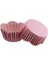 Cupcake Kalıbı Pet Kapsül Dalgalı Kek Kalıbı 65X38 mm - 100 Adet Pembe Küçük Puanlı 3.8 cm 1