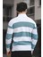 Ht 340011 Çift Renk Erkek Uzun Kol Fermuarlı Dik Yaka Triko Sweater 3