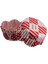 Cupcake Kalıbı Pet Kapsül Kırmızı Bembe Kare Desen Dalgalı Kek Kalıbı 65X38 mm - 100 Adet 1