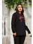 Bezexl Nakışlı Büyük Beden Siyah Sweatshirt 3