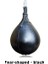 Armut Şekli Siyah Stil Boks Topu Pu Boks Refleks Hız Topu Boks Armut Boks Torbası Muay Thai Punch Boxe Mma Eğitim Şişme Boxe Ball Boxbal (Yurt Dışından) 1
