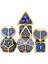 Mavi Gold6 Stili Nebula Metal Çokyüzlü Zar Seti D4 D6 D8 D10 D% D12 D20 Masa Oyunları Için Rpg Dnd (Yurt Dışından) 1