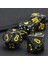Siyah Sarı Yazı Tipi Stili Poludie Resin Yeni Yazı Tipi Dnd Zar Seti D4~D20 Warhammer Dungeons And Dragons Için Çokyüzlü Zar Rol Yapma Tahta Oyunu Rpg D&d (Yurt Dışından) 3