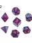 A2 Stili Iidescent Çokyüzlü Zar Seti Glitter Altın Numaraları Trpg Dnd 7-Die D4 D6 D8 D10 D12 D20 Için Oyun Aksesuarı (Yurt Dışından) 1
