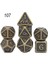 NO.107 Tarzı Dados Rpg Zar Masası Oyunları Satış Promosyonu Çokyüzlü Metal Zarlar Çinko Alaşımlı Sayısal Dnd Zar 7 Set D4 D6 D8 D10 D12 D20 (Yurt Dışından) 1