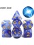 No.10 Tarzı Starry Sky Çokyüzlü Zar Seti Masa Oyunları 7 Die Serisi D20, D12, D10, D8, D6, D4 Dnd Zar Rpg Çift Renk Tek Parça (Yurt Dışından) 1