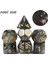 No.10 Tarzı Starry Sky Çokyüzlü Zar Seti Masa Oyunları 7 Die Serisi D20, D12, D10, D8, D6, D4 Dnd Zar Rpg Çift Renk Tek Parça (Yurt Dışından) 5