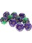 Mor Kırmızı 12MM Stili Dungeons And Dragons Parti Masa Oyunları Için 10 Parçalı Zar Seti D12 Çokyüzlü Zar (Yurt Dışından) 3