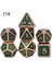 NO.114 Stili Dados Rpg Zar Masası Oyunları Satış Promosyonu Çokyüzlü Metal Zarlar Çinko Alaşımlı Sayısal Dnd Zar 7 Set D4 D6 D8 D10 D12 D20 (Yurt Dışından) 1