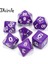 Mor Tarzı Mavi Mürekkepli Siyah Renkli Opak Zar Seti D4,D6,D8,D10,D10%,D12,D20 Çokyüzlü Zarlar Dnd Rpg Masa Oyunu (Yurt Dışından) 1