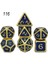 NO.116 Stili Dados Rpg Zar Masası Oyunları Satış Promosyonu Çokyüzlü Metal Zarlar Çinko Alaşımlı Sayısal Dnd Zar 7 Set D4 D6 D8 D10 D12 D20 (Yurt Dışından) 1