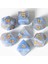BL02 Mavi Gri Tarzı Et Sparkle Galaxy Dnd Zar D&d Dice D4 D6 D8 D10 D% D12 D20 Çokyüzlü Oyunlar Zar Seti Masa Oyunları Için Mtg Rpg (Yurt Dışından) 1