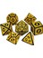 Sarı Stil 7 Adet Çok Taraflı 7-Die Zar Oyunu Zar Trpg Dnd Çokyüzlü D4 D6 D8 D10 D12 D20 Zar Tahta Kart Oyunu Matematik Oyunları Malzemeleri (Yurt Dışından) 1