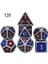 NO.128 Stili Dados Rpg Zar Masası Oyunları Satış Promosyonu Çokyüzlü Metal Zarlar Çinko Alaşımlı Sayısal Dnd Zar 7 Set D4 D6 D8 D10 D12 D20 (Yurt Dışından) 1