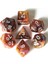 GA06 Turuncu Siyah Stil Et Sparkle Galaxy Dnd Zar D&d Dice D4 D6 D8 D10 D% D12 D20 Çokyüzlü Oyunlar Zar Seti Masa Oyunları Için Mtg Rpg (Yurt Dışından) 1
