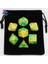 07 Sarı Stil Olyhedral 2 Renkli Zar ile Çanta Nebula Efekti Poker Dnd D4,D6,D8,D10,D%,D12,D20 Rpg Oyunu (Yurt Dışından) 1