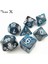No.24 Tarzı Dnd Oyunu Için Gri Renkli Beyaz Numaralı Mavi 2 Renkli, Farklı Efektli Rpg Zar (Yurt Dışından) 3