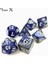 No.24 Tarzı Dnd Oyunu Için Gri Renkli Beyaz Numaralı Mavi 2 Renkli, Farklı Efektli Rpg Zar (Yurt Dışından) 5