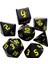 Sarı Stil 7 Adet D10 Çok Taraflı Mücevher Zar Die Rpg Dungeons & Dragons Için Dnd D&d Oyun Seti Set D4 D6 D8 D10 D12 D20 Için Trpg Dnd (Yurt Dışından) 1