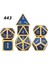 NO.443 Tarzı Masa Üstü Rpg'ler Için Siyah Ipli Çantalı 7 Metal Zar Seti D4 D6 D8 D10 D% D12 D20 (Yurt Dışından) 1