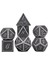 NO.426 Tarzı Rpg Dnd Mtg Oyunları Antik Bakır, Altın, Gümüş Için Siyah Çantalı 7'li Çokyüzlü Metal Zar Seti (Yurt Dışından) 1
