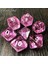 Beyaz Stil 7pcsset Şeffaf Kristal Zar Seti D4, D6, D8, D10, D10%, D12, D20 Masa Oyunu Rpg Zar, Mor (Yurt Dışından) 4