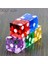 5 Adet Kırmızı Stil 5 Adet Üst Sınıf Casino Zar, Jilet Kenarları ve Eşleşen Seri Numaraları, Şeffaf Yarı Saydam D6, Royal Craps (Yurt Dışından) 2
