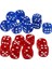 D6 Zar Seti Rol Oynama Oyun Aksesuarları Için Noktalı Zar Kalıp Küpleri Blokları - Mavi Kırmızı (Yurt Dışından) 2